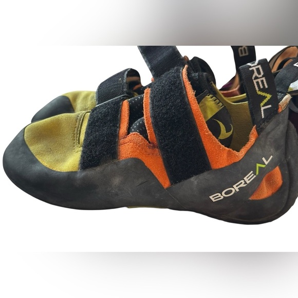 🧗Boreal Diabolo Climbing Shoes woman’s  Velcro Yellow Orange Black - Picture 4 of 8